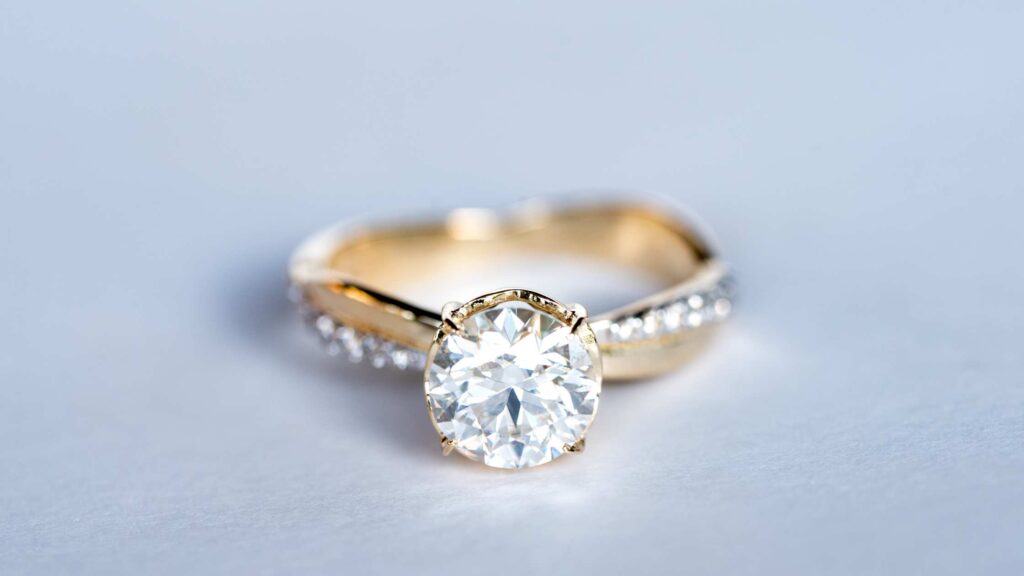 Best Engagement Rings Under $500 14K White Gold Classic Split Shank Solitaire Diamond Engagement Ring
