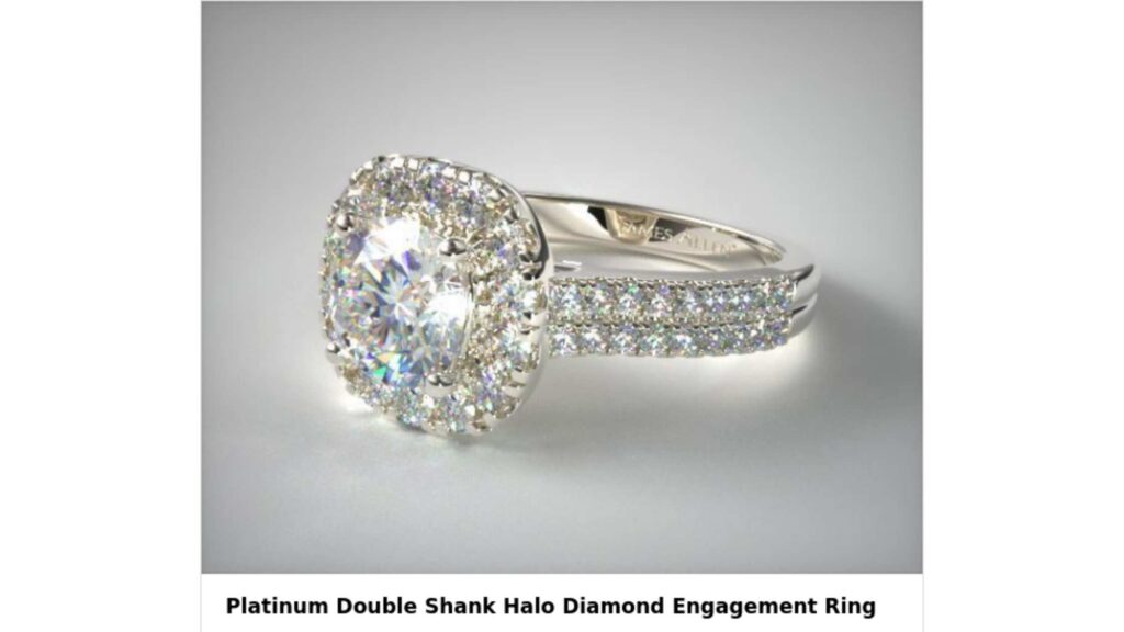 Best Engagement Rings Under $2000 Platinum Double Shank Halo Diamond Engagement Ring