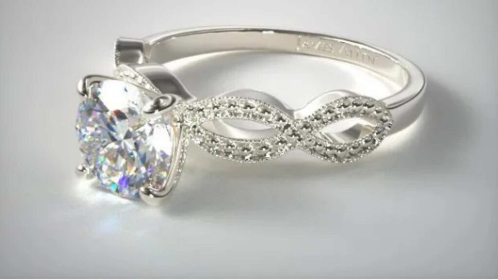 Best Engagement Rings Under $50014K White Gold Vintage Infinity Engagement Ring